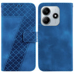 For Xiaomi Redmi Note 14 5G Stand Case 7-Shaped Pattern Imprint Leather Phone Cover