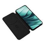 Xiaomi Redmi Note 14 5G-skal, kolfiberstruktur, fallsäkert PU-läder, mobilskal