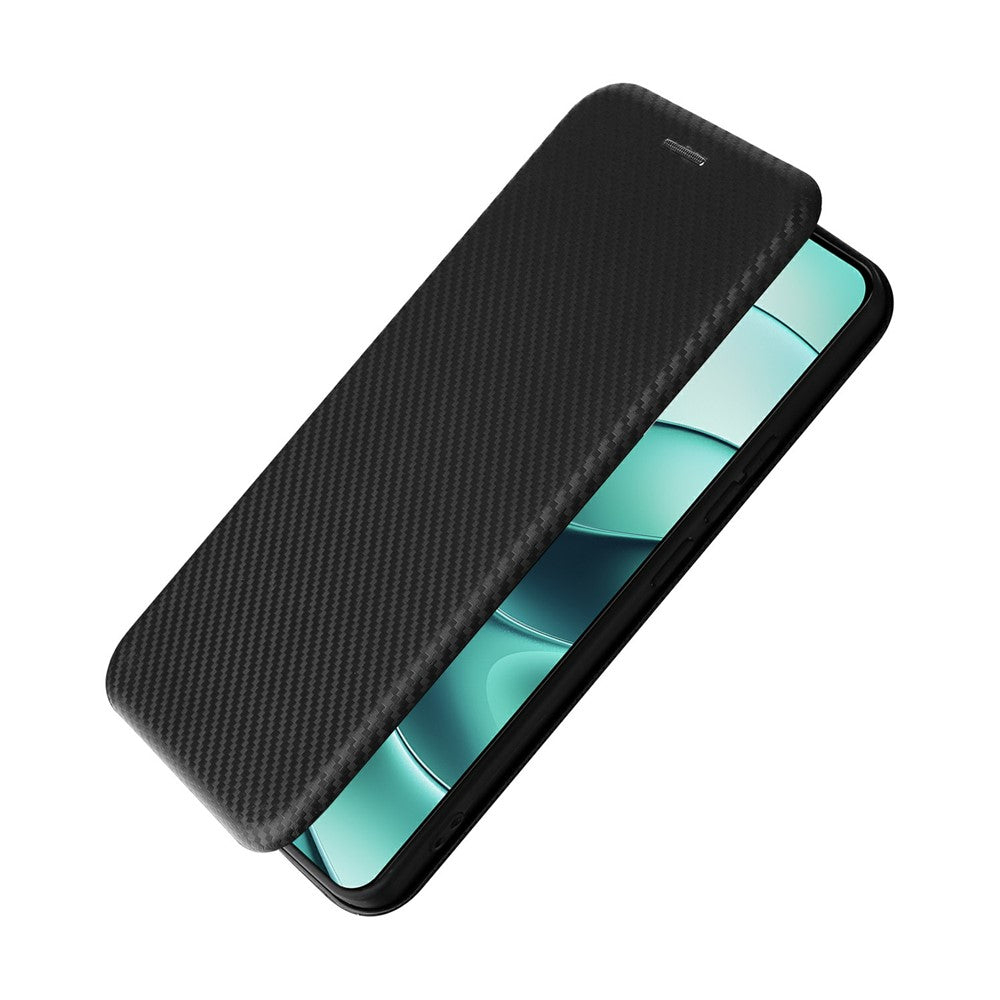 Xiaomi Redmi Note 14 5G-skal, kolfiberstruktur, fallsäkert PU-läder, mobilskal