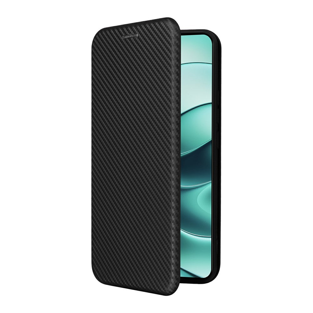 Xiaomi Redmi Note 14 5G-skal, kolfiberstruktur, fallsäkert PU-läder, mobilskal