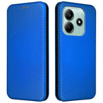 Xiaomi Redmi Note 14 5G-skal, kolfiberstruktur, fallsäkert PU-läder, mobilskal