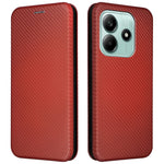 For Xiaomi Redmi Note 14 5G Case Carbon Fiber Texture Drop-Proof PU Leather Phone Cover