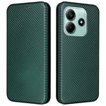 For Xiaomi Redmi Note 14 5G Case Carbon Fiber Texture Drop-Proof PU Leather Phone Cover