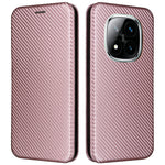 For Xiaomi Redmi Note 14 Pro 5G / Poco X7 5G Case Carbon Fiber Texture Drop-Proof PU Leather Phone Cover