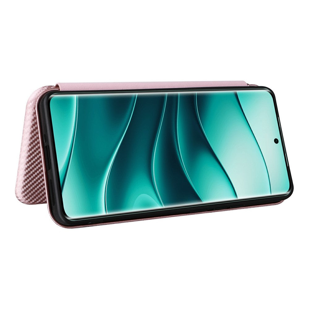 For Xiaomi Redmi Note 14 Pro 5G / Poco X7 5G Case Carbon Fiber Texture Drop-Proof PU Leather Phone Cover