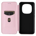 For Xiaomi Redmi Note 14 Pro 5G / Poco X7 5G Case Carbon Fiber Texture Drop-Proof PU Leather Phone Cover