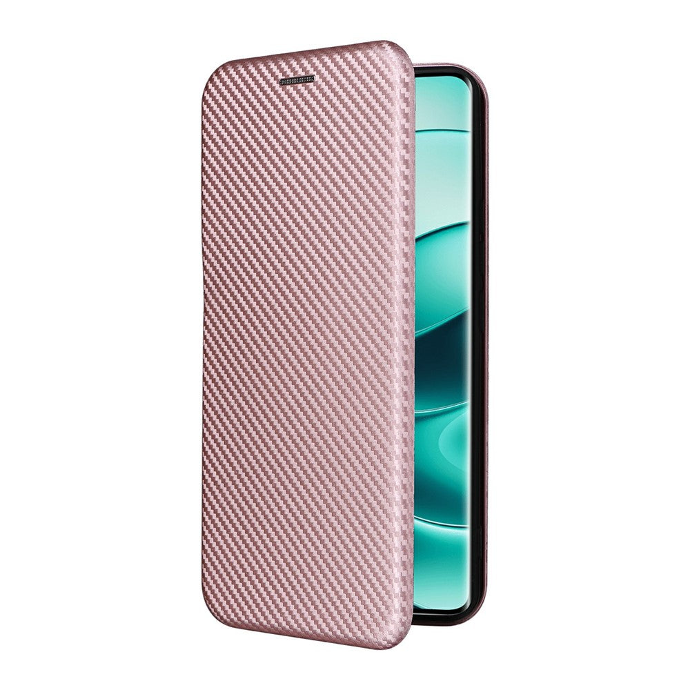For Xiaomi Redmi Note 14 Pro 5G / Poco X7 5G Case Carbon Fiber Texture Drop-Proof PU Leather Phone Cover