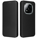For Xiaomi Redmi Note 14 Pro 5G / Poco X7 5G Case Carbon Fiber Texture Drop-Proof PU Leather Phone Cover