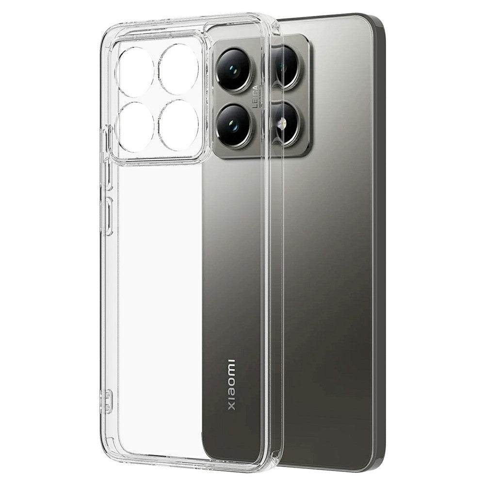 For Xiaomi 14T Pro Clear Phone Case TPU+Acrylic Shockproof Phone Back Cover