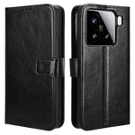 For Xiaomi 15 Pro Case Crazy Horse Texture PU Leather Phone Wallet Cover