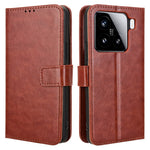 For Xiaomi 15 Pro Case Crazy Horse Texture PU Leather Phone Wallet Cover