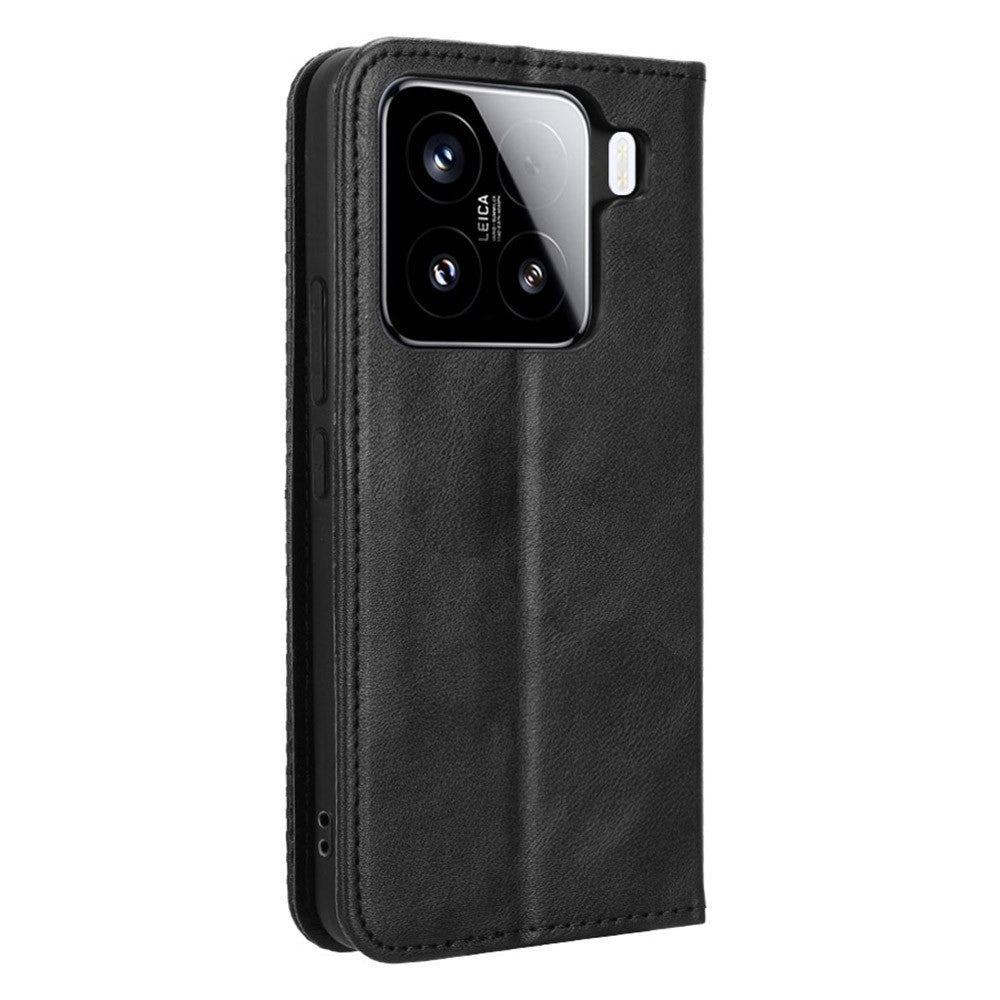 For Xiaomi 15 Pro Leather Case Wallet Stand Retro Texture Phone Cover