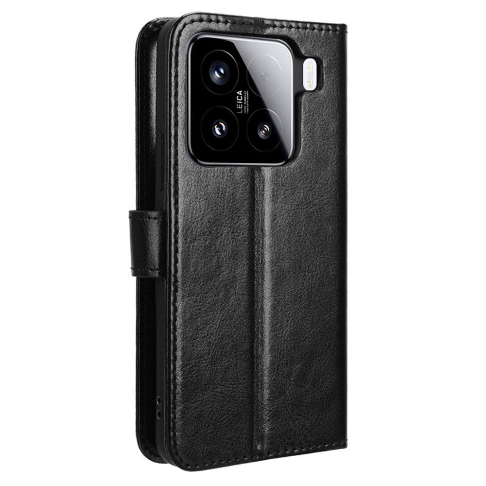 For Xiaomi 15 Case Crazy Horse Texture PU Leather Phone Wallet Cover