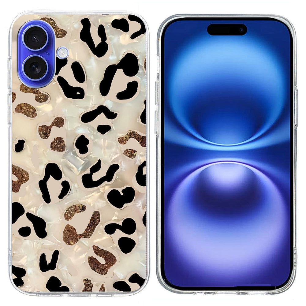 Til iPhone 16 Plus Cover Mønsterprint Stødabsorberende Blød TPU Telefoncover