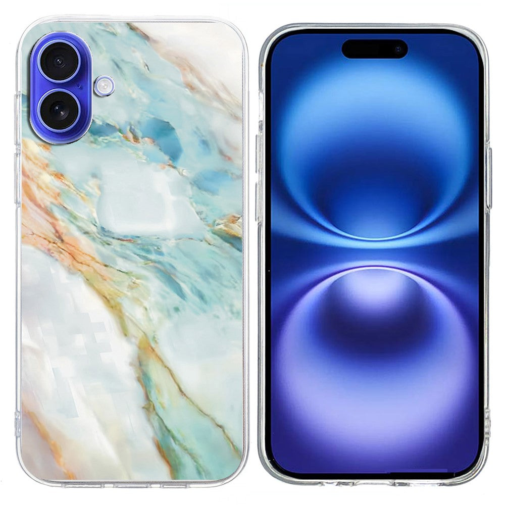 Til iPhone 16 Plus Cover Mønsterprint Stødabsorberende Blød TPU Telefoncover