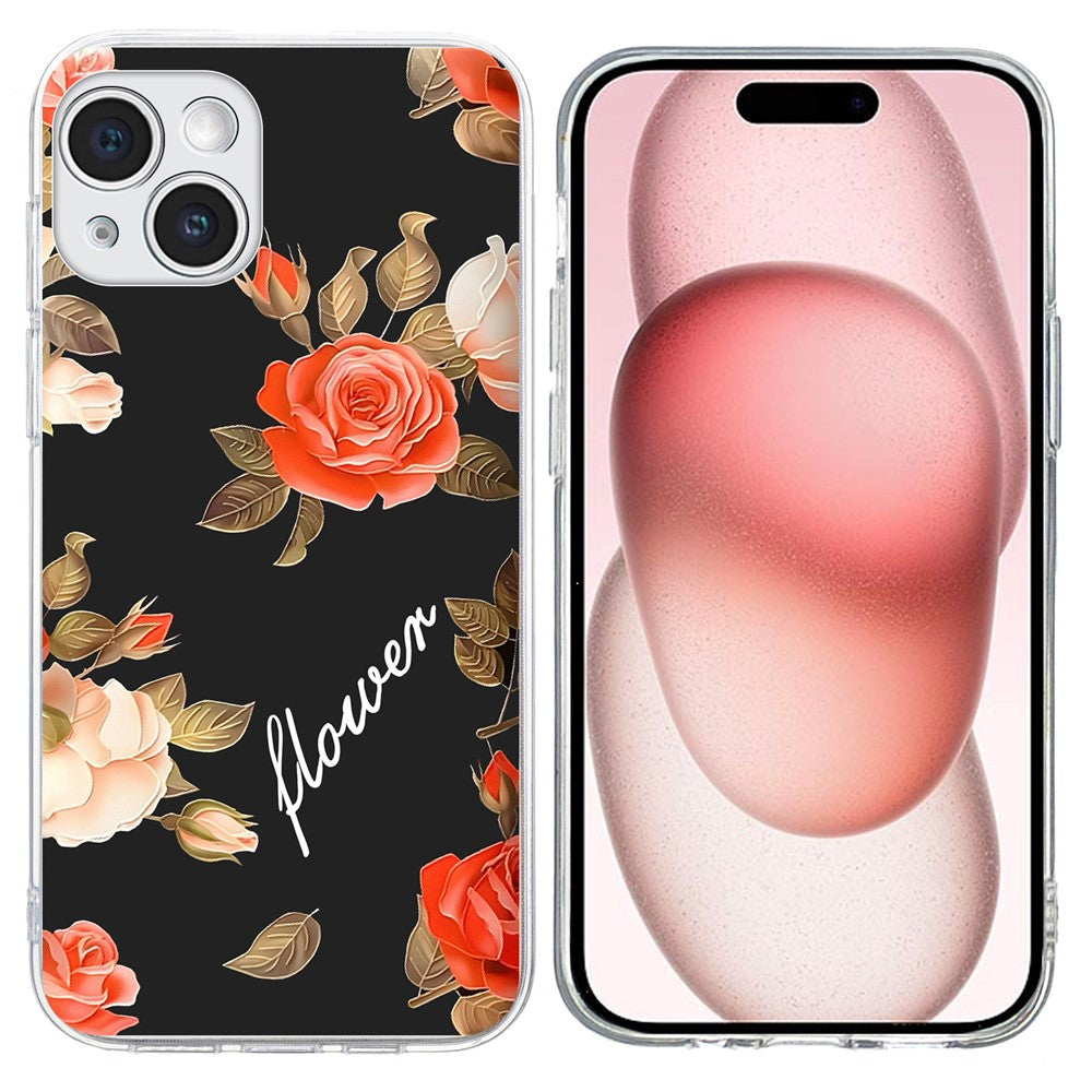 Til iPhone 15 Cover Mønstertryk Stødsikkert Blødt TPU Telefoncover