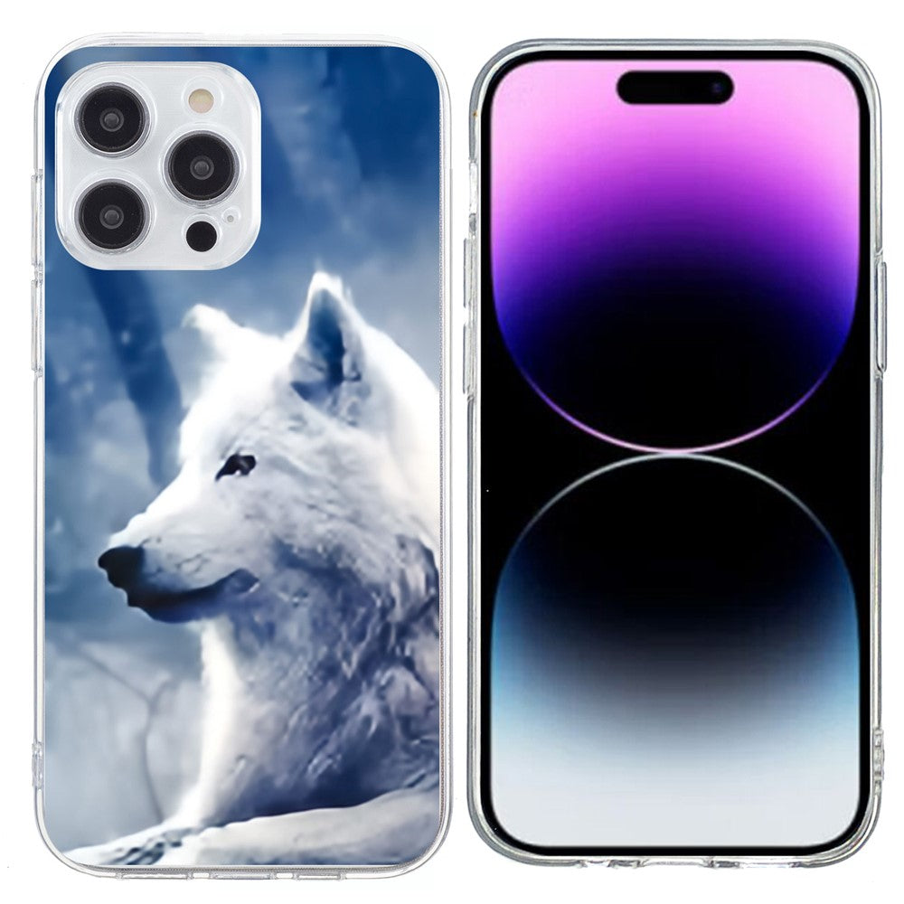 For iPhone 15 Pro Max Case Pattern Printing Shockproof Soft TPU Phone Cover