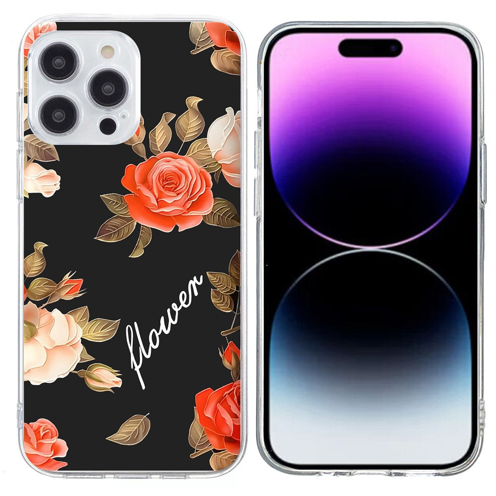 For iPhone 15 Pro Case Pattern Printing Shockproof Soft TPU Phone Cover