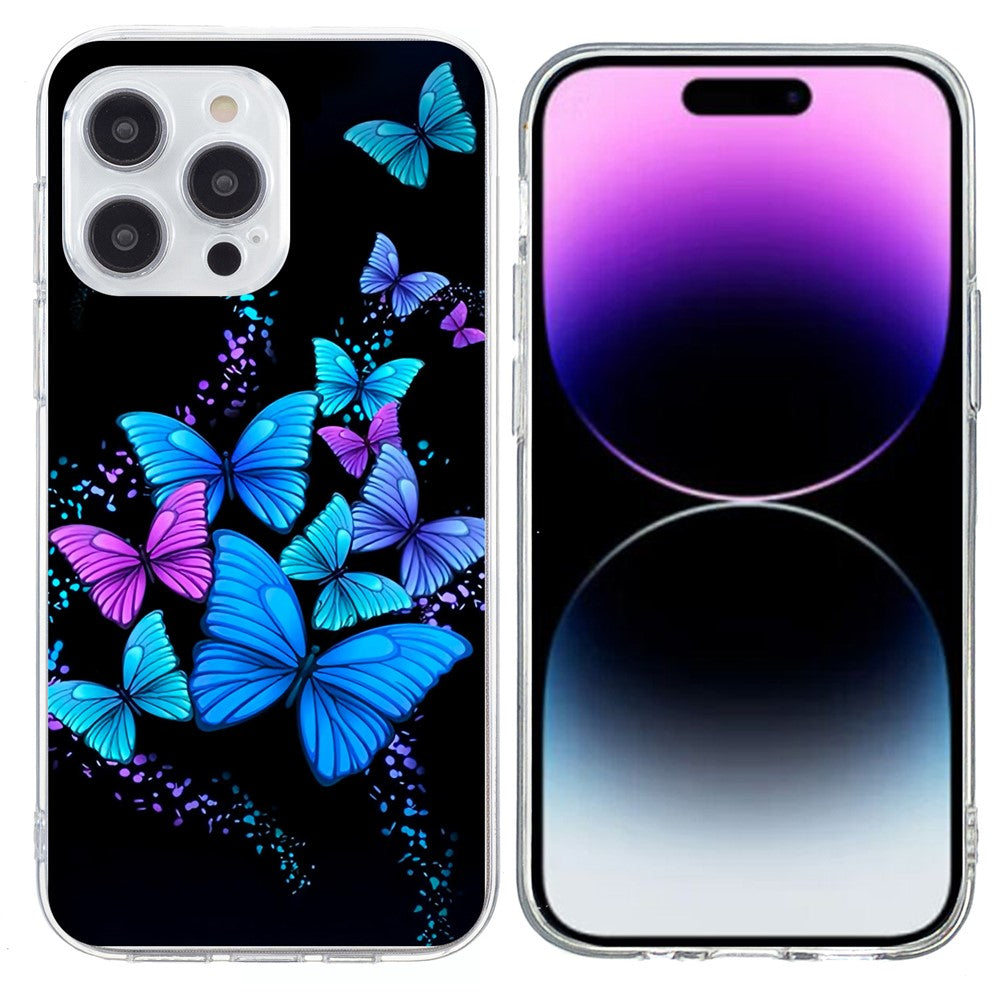 For iPhone 15 Pro Case Pattern Printing Shockproof Soft TPU Phone Cover