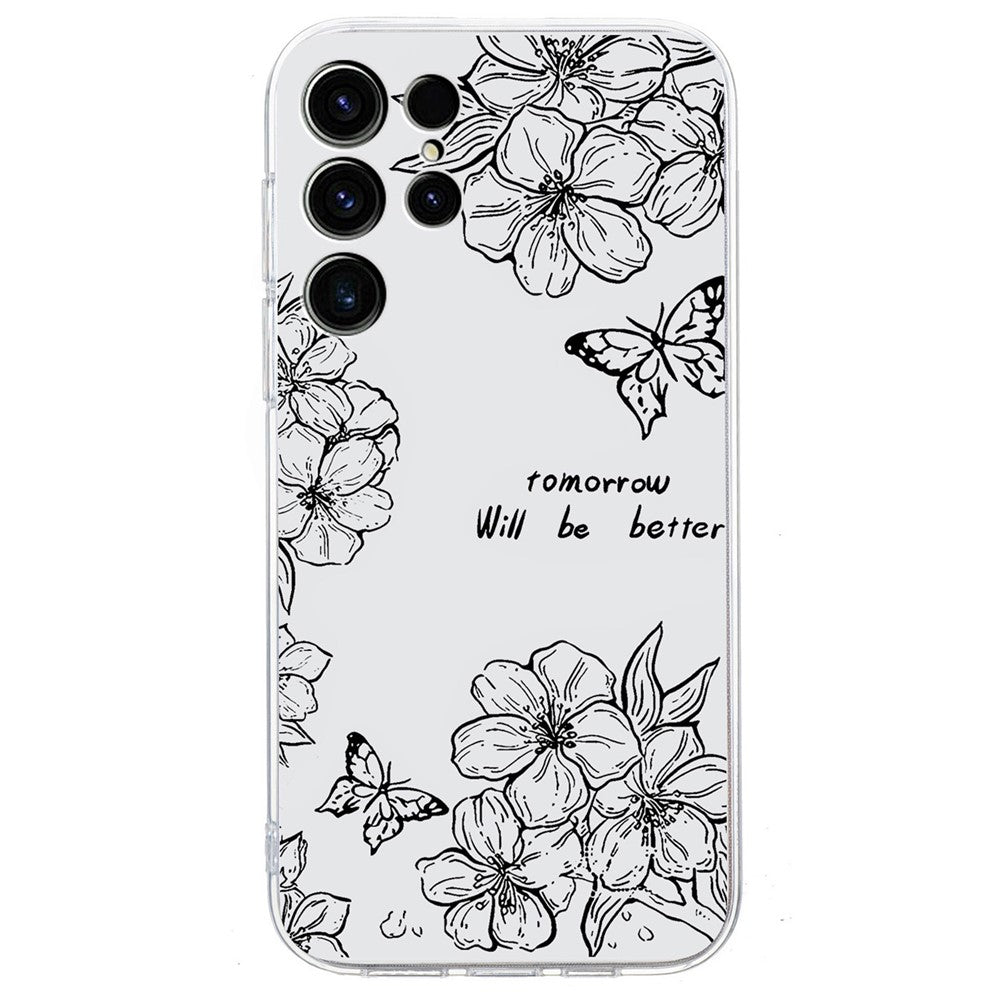 For Samsung Galaxy S24 Ultra Case Pattern Printing Shockproof Soft TPU Phone Cover