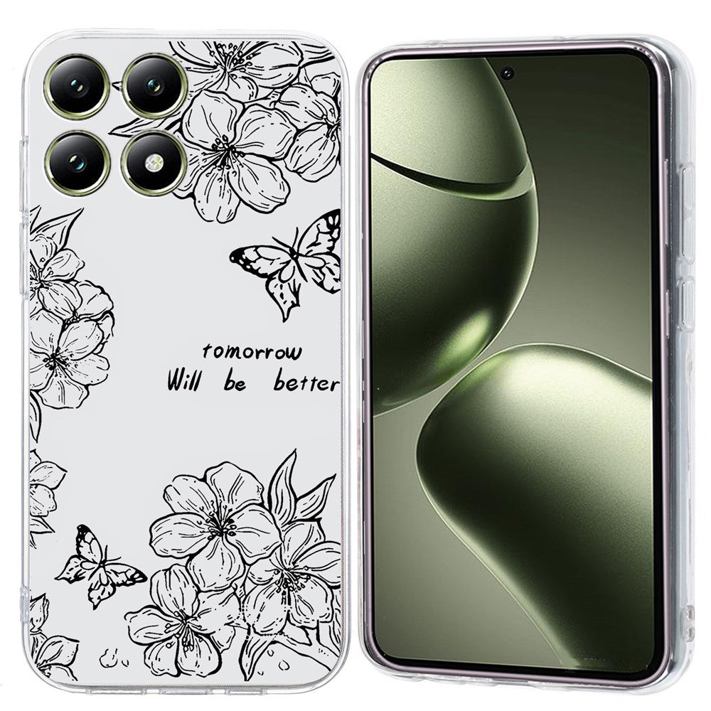 For Xiaomi 14T Pro Case Pattern Printing Shockproof Soft TPU Phone Cover