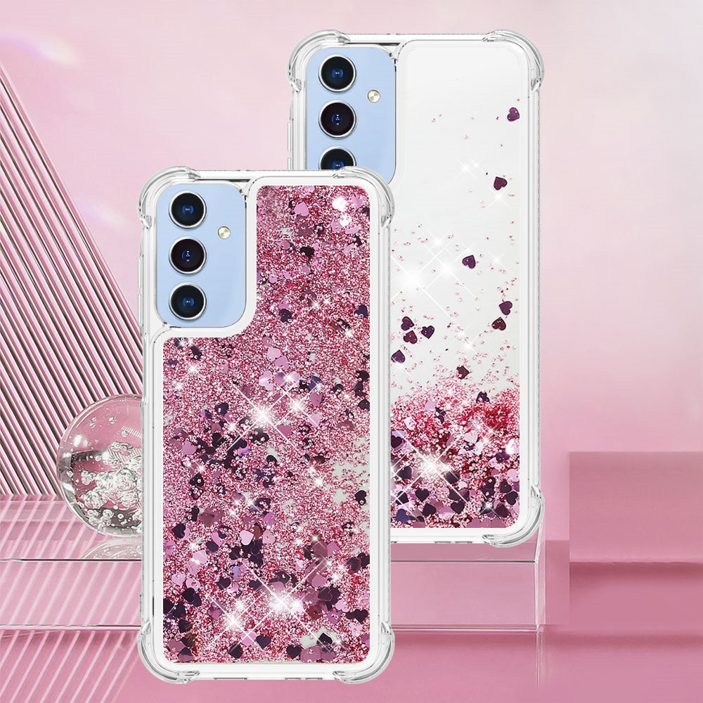 Til Samsung Galaxy A16 5G / Galaxy A16 4G TPU Cover Glitter Flydende Sand Stødsikkert Telefonbagcover