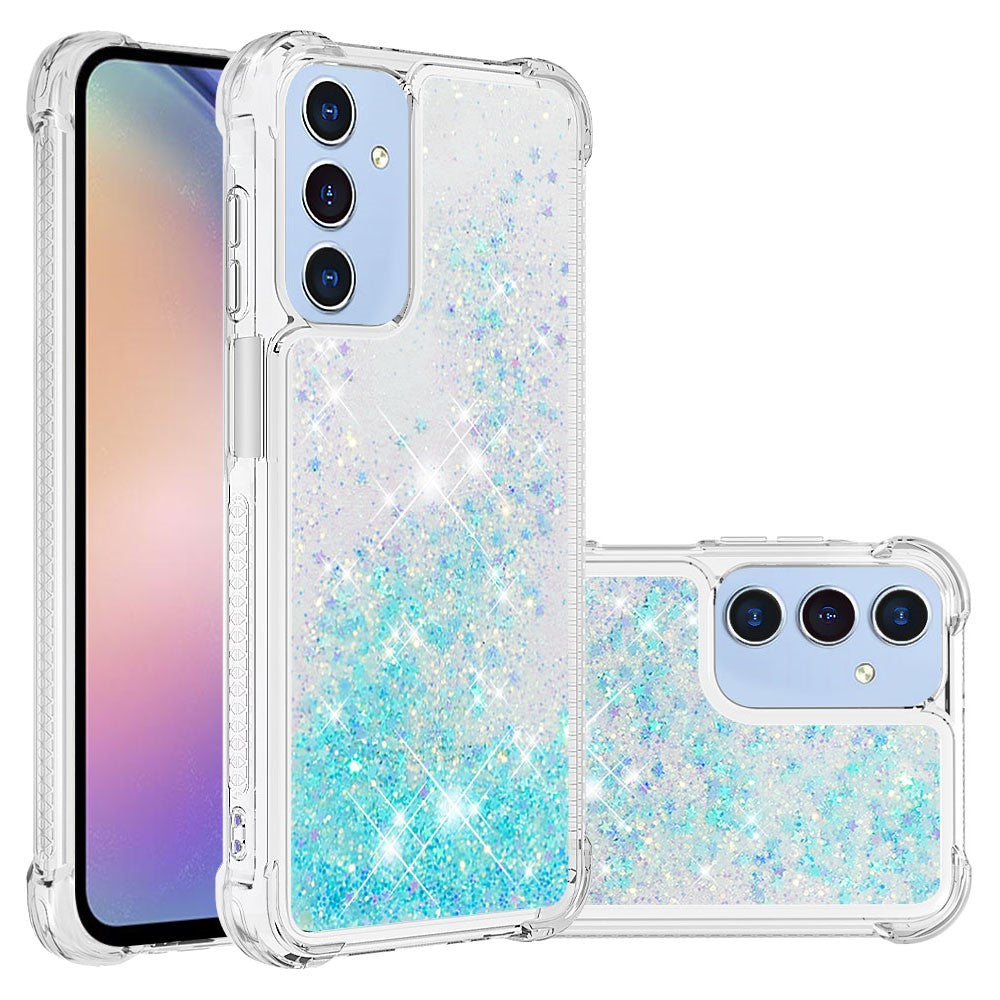 Til Samsung Galaxy A16 5G / Galaxy A16 4G TPU Cover Glitter Flydende Sand Stødsikkert Telefonbagcover