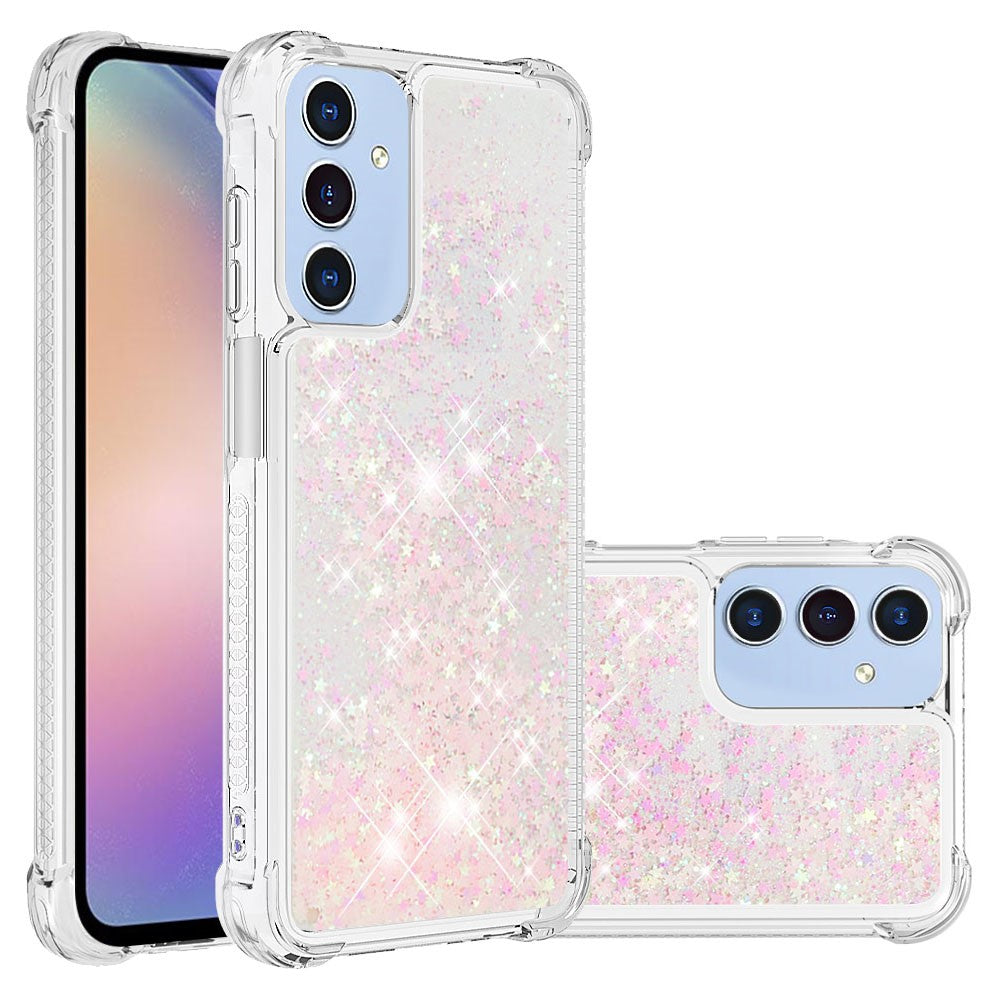 Til Samsung Galaxy A16 5G / Galaxy A16 4G TPU Cover Glitter Flydende Sand Stødsikkert Telefonbagcover