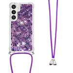 For Samsung Galaxy S24 FE TPU Case Quicksand Design Phone Cover with Lanyard