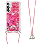For Samsung Galaxy S24 FE TPU Case Quicksand Design Phone Cover with Lanyard