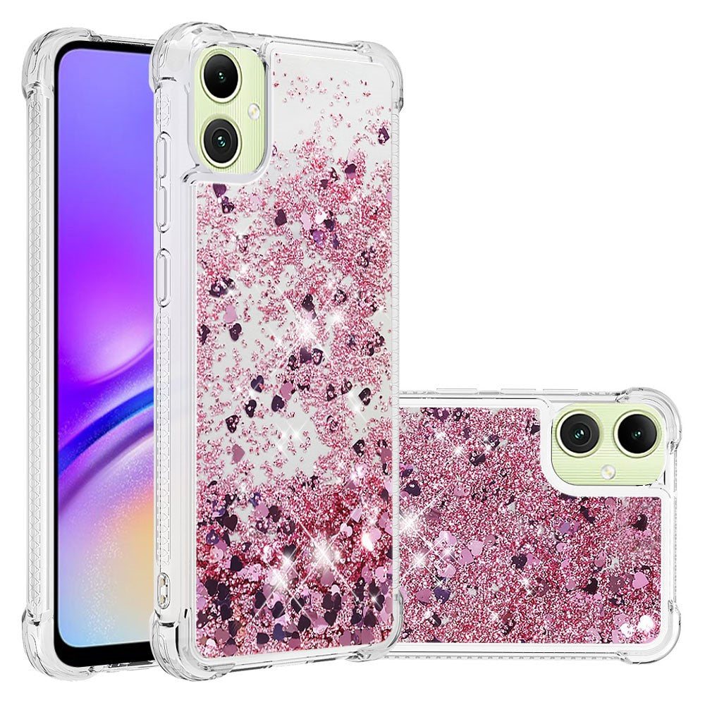 Til Samsung Galaxy A06 4G TPU Cover Glitter Kvaksand Stødsikkert Telefon Bagside Cover