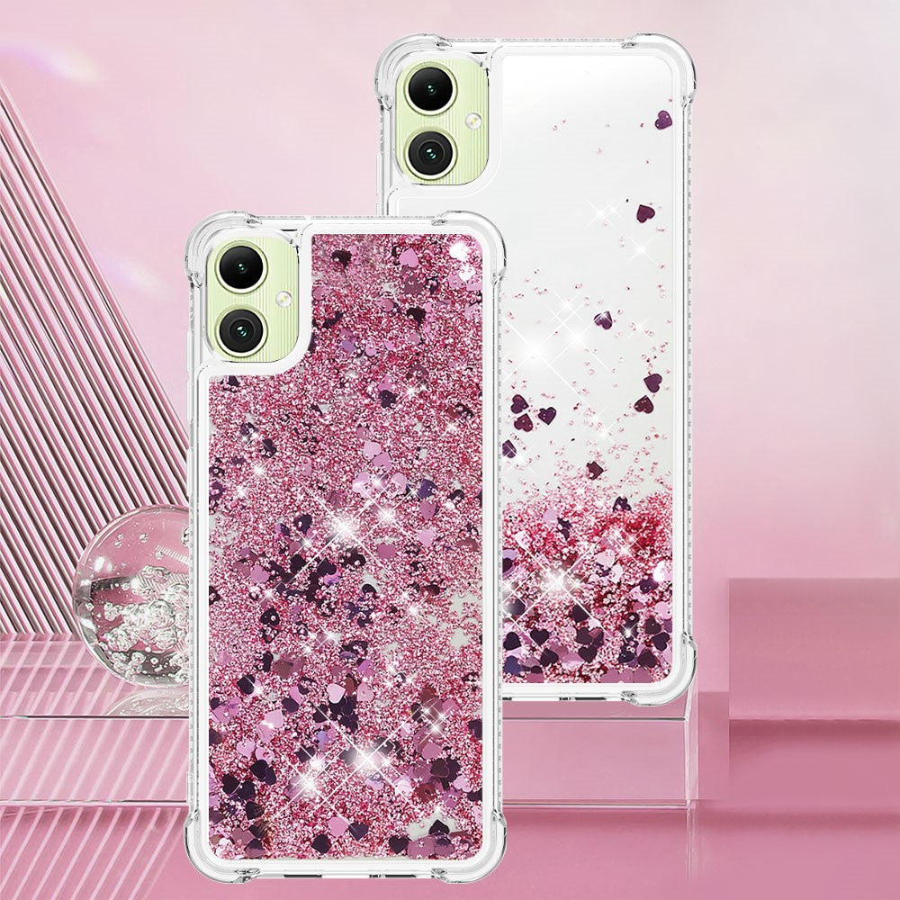Til Samsung Galaxy A06 4G TPU Cover Glitter Kvaksand Stødsikkert Telefon Bagside Cover