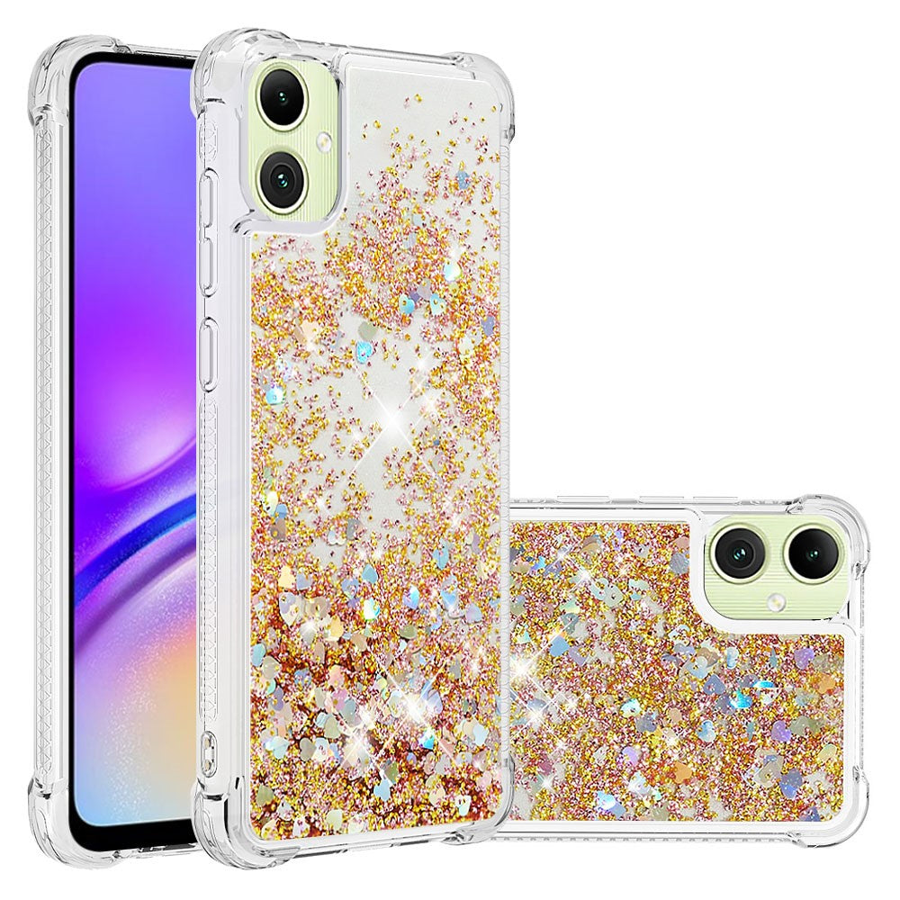 Til Samsung Galaxy A06 4G TPU Cover Glitter Kvaksand Stødsikkert Telefon Bagside Cover