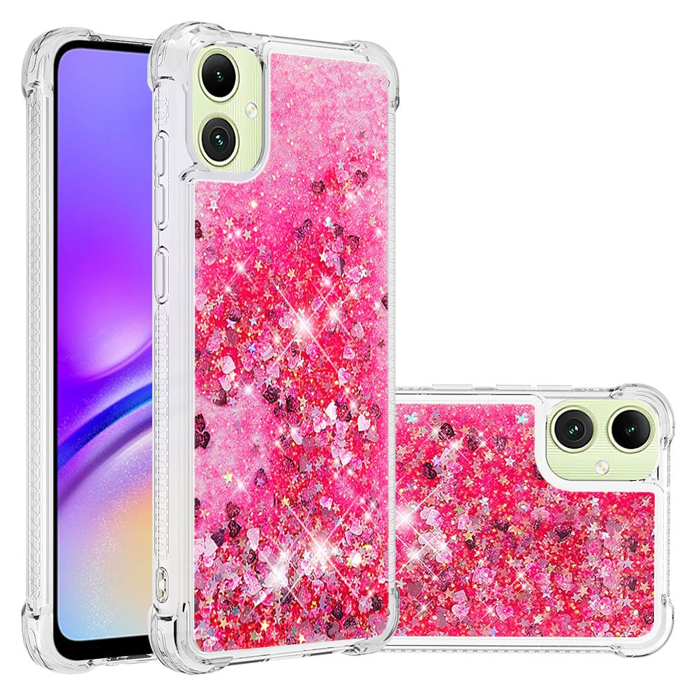 Til Samsung Galaxy A06 4G TPU Cover Glitter Kvaksand Stødsikkert Telefon Bagside Cover