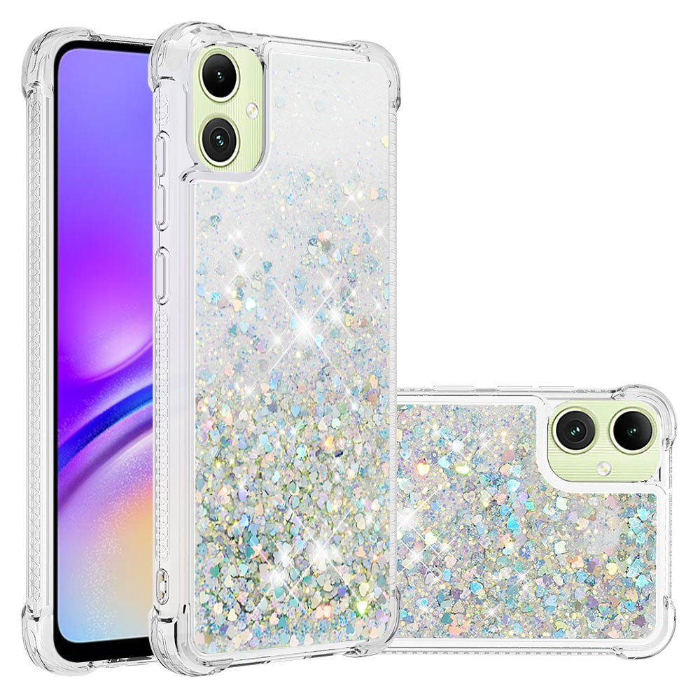 Til Samsung Galaxy A06 4G TPU Cover Glitter Kvaksand Stødsikkert Telefon Bagside Cover