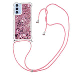 Til Samsung Galaxy A16 5G / Galaxy A16 4G TPU Cover med kviksandsdesign og lanyard