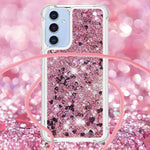 Til Samsung Galaxy A16 5G / Galaxy A16 4G TPU Cover med kviksandsdesign og lanyard