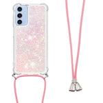 Til Samsung Galaxy A16 5G / Galaxy A16 4G TPU Cover med kviksandsdesign og lanyard