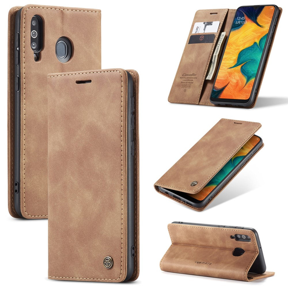 CASEME For Samsung Galaxy M30 / Galaxy A40s Case  013 Series Card Holder Stand Leather Phone Cover