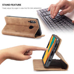 CASEME For Samsung Galaxy M30 / Galaxy A40s Case  013 Series Card Holder Stand Leather Phone Cover