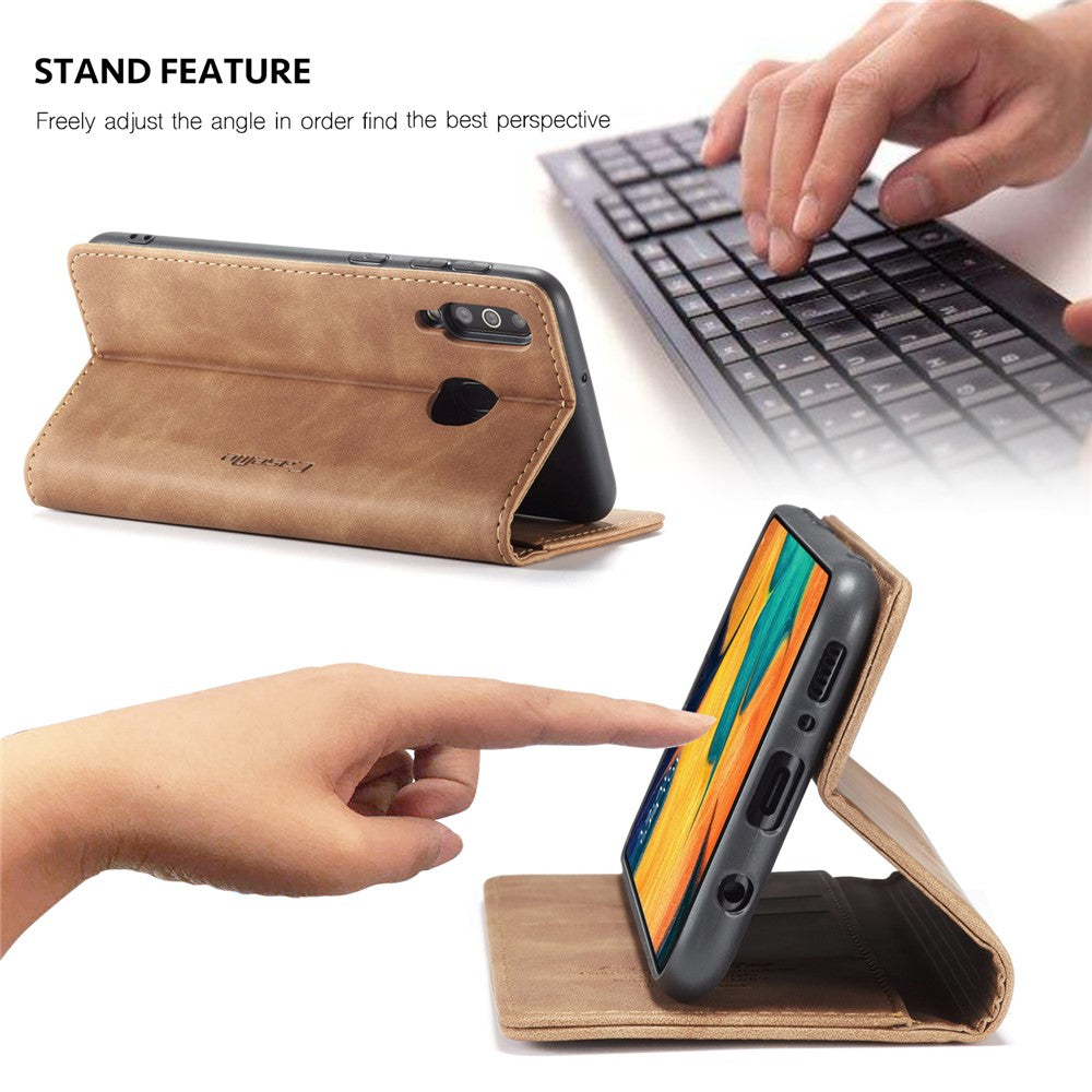 CASEME For Samsung Galaxy M30 / Galaxy A40s Case  013 Series Card Holder Stand Leather Phone Cover
