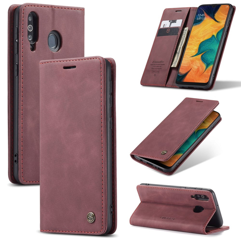 CASEME For Samsung Galaxy M30 / Galaxy A40s Case  013 Series Card Holder Stand Leather Phone Cover