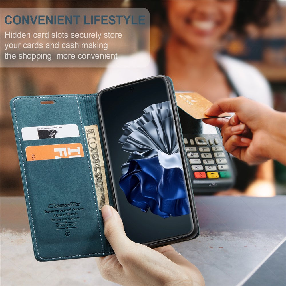 CASEME For Huawei P60 Case  013 Series Card Holder Stand Leather Phone Cover