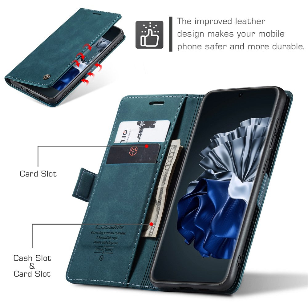 CASEME For Huawei P60 Case  013 Series Card Holder Stand Leather Phone Cover
