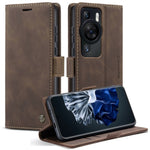 CASEME For Huawei P60 Case  013 Series Card Holder Stand Leather Phone Cover