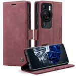 CASEME For Huawei P60 Case  013 Series Card Holder Stand Leather Phone Cover