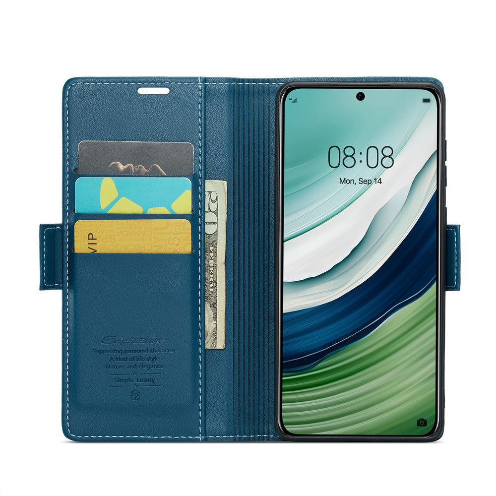 CASEME For Huawei Mate 60 Leather Case  023 RFID Blocking 3 Card Slot Mobile Cover