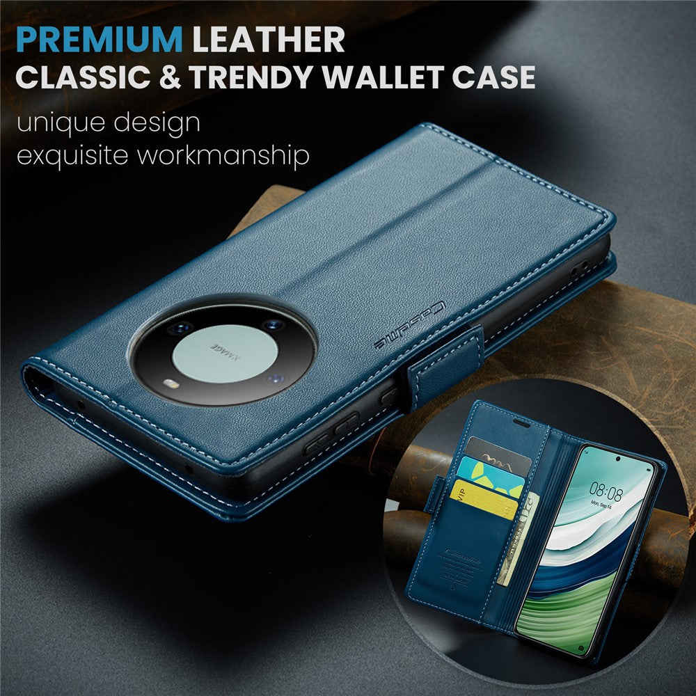 CASEME For Huawei Mate 60 Leather Case  023 RFID Blocking 3 Card Slot Mobile Cover