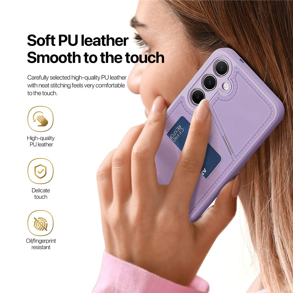 DUX DUCIS For Samsung Galaxy S25+ Magnetic Case  Rafi II Series Leather Back Cover with RFID Blocking Card Slots