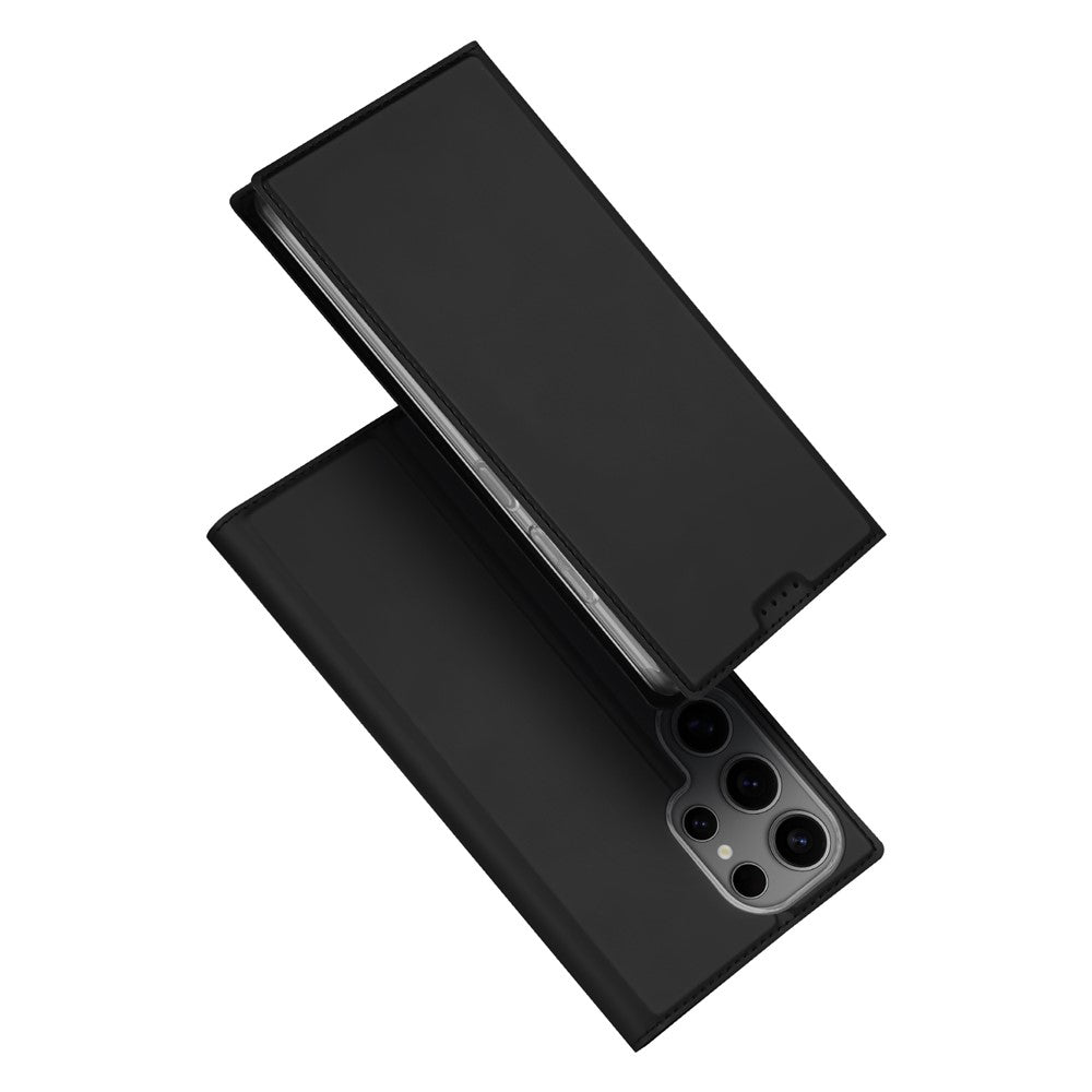 DUX DUCIS Skin Pro Series For Samsung Galaxy S25 Ultra Case Leather Phone Cover Card Holder (Non-magnetic)